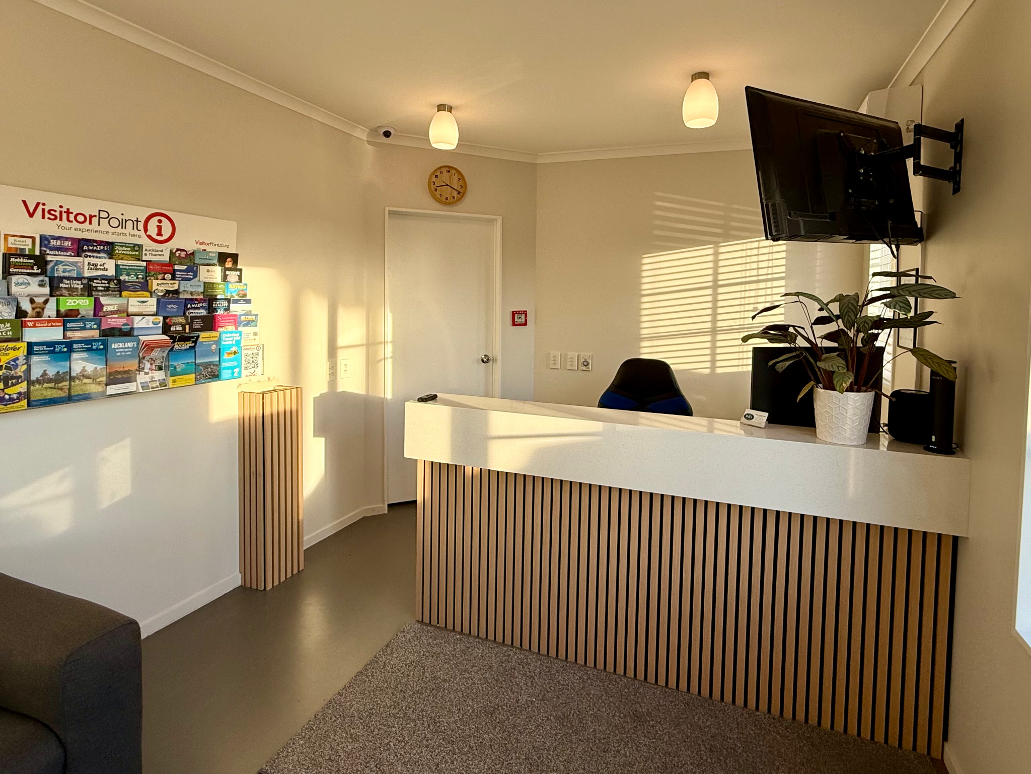 Reception and visitor brochures